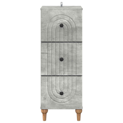 Ladenkast Betongrijs 33 x 34,5 x 90 cm Bewerkt hout