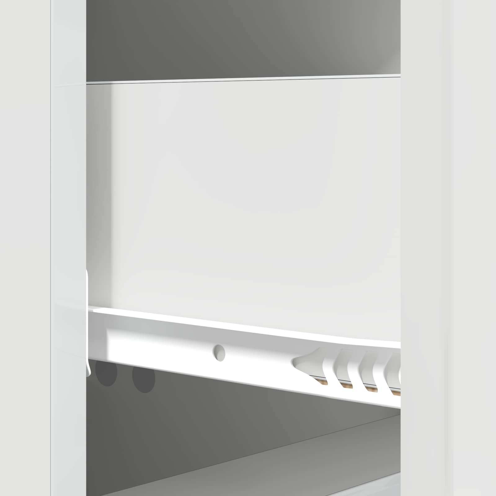 Ladenkast Hoogglans Wit 33 x 34,5 x 90 cm Bewerkt hout