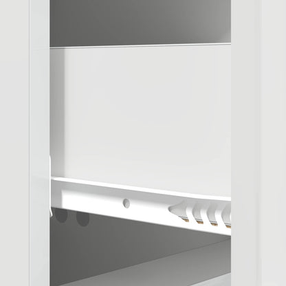 Ladenkast Hoogglans Wit 33 x 34,5 x 90 cm Bewerkt hout