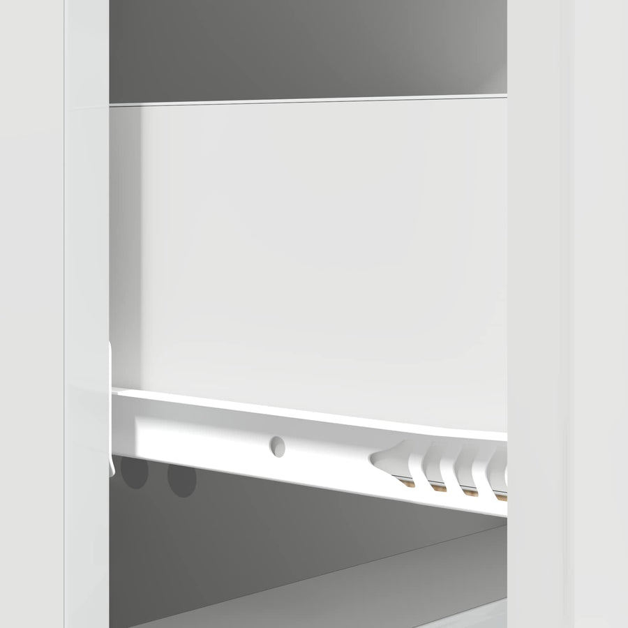 Ladenkast Hoogglans Wit 33 x 34,5 x 90 cm Bewerkt hout