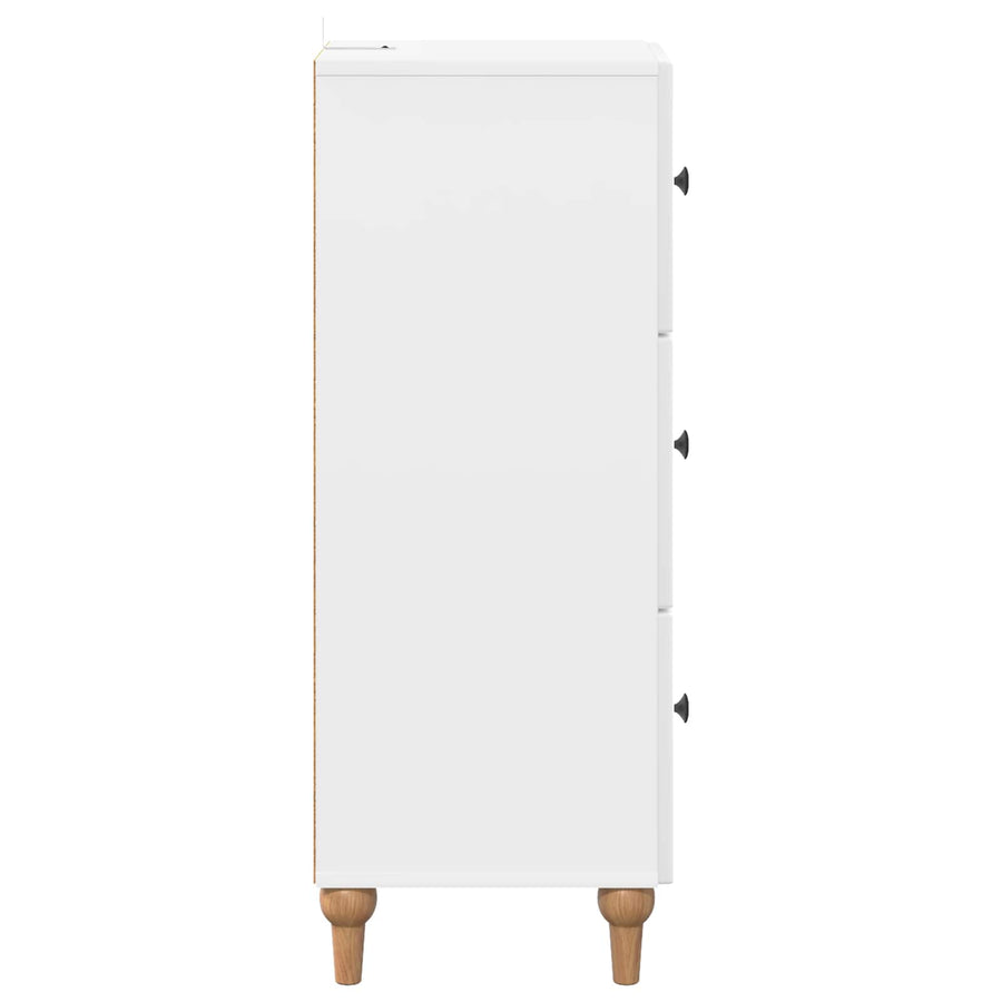 Ladenkast Hoogglans Wit 33 x 34,5 x 90 cm Bewerkt hout