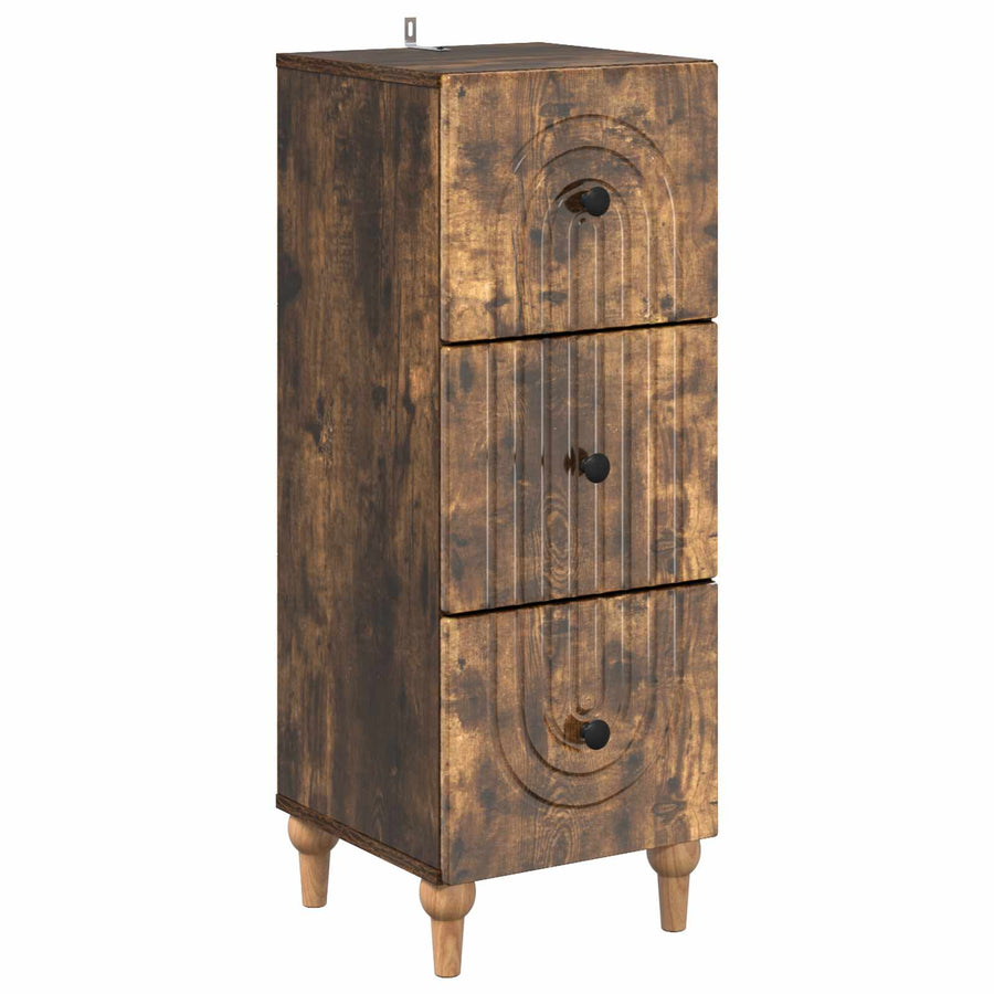Ladenkast Gerookt eiken 33 x 34,5 x 90 cm Bewerkt hout