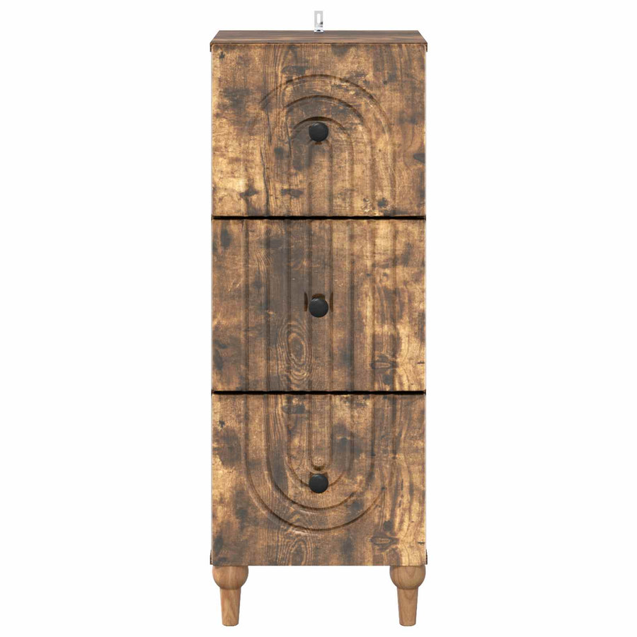 Ladenkast Gerookt eiken 33 x 34,5 x 90 cm Bewerkt hout
