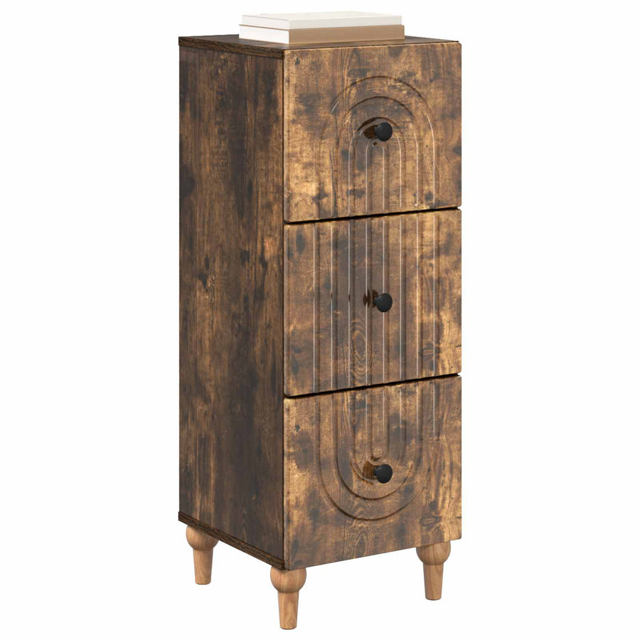 Ladenkast Gerookt eiken 33 x 34,5 x 90 cm Bewerkt hout