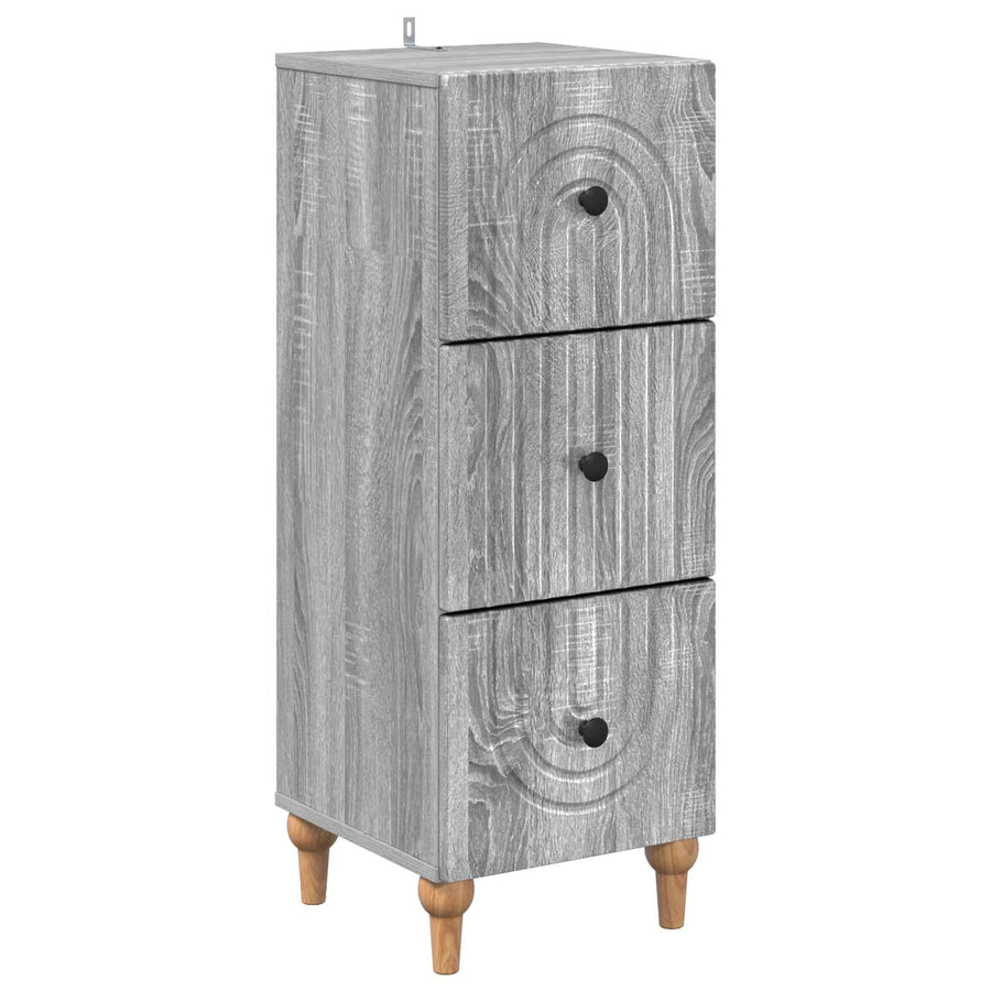 Ladenkast Grijs sonoma 33 x 34,5 x 90 cm Bewerkt hout