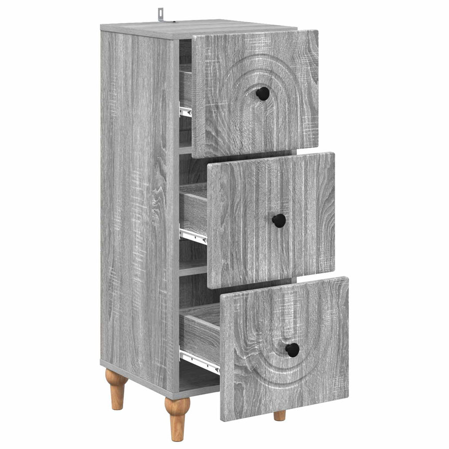 Ladenkast Grijs sonoma 33 x 34,5 x 90 cm Bewerkt hout