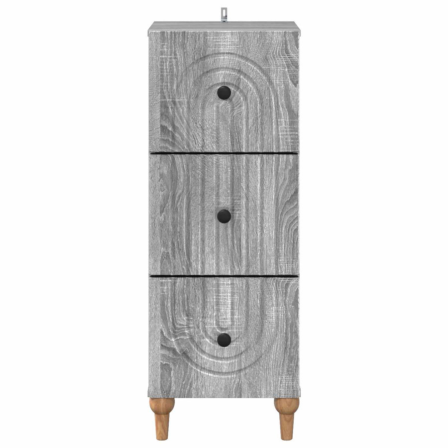 Ladenkast Grijs sonoma 33 x 34,5 x 90 cm Bewerkt hout
