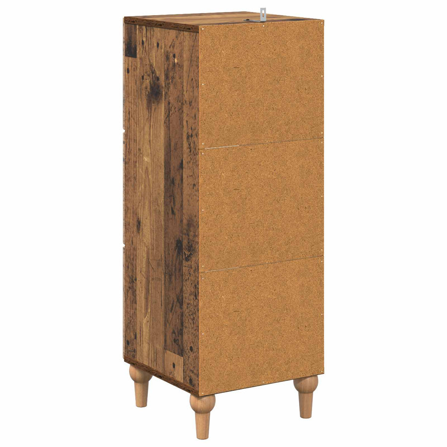 Ladenkast Oud hout 33 x 34,5 x 90 cm Bewerkt hout