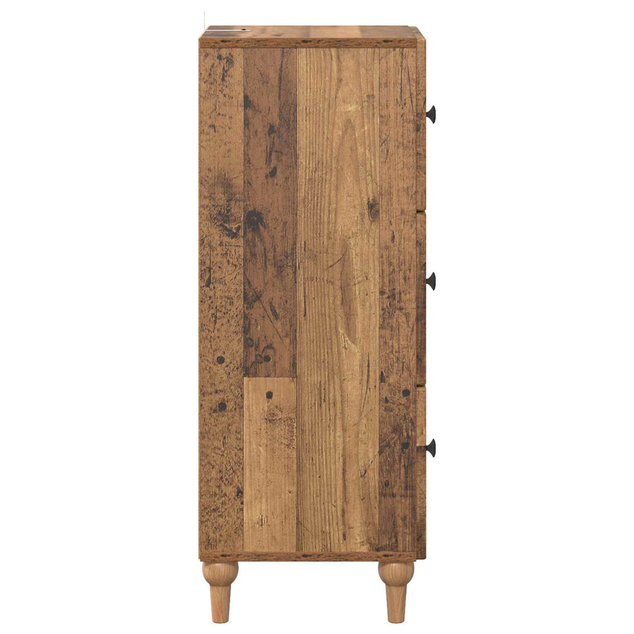 Ladenkast Oud hout 33 x 34,5 x 90 cm Bewerkt hout