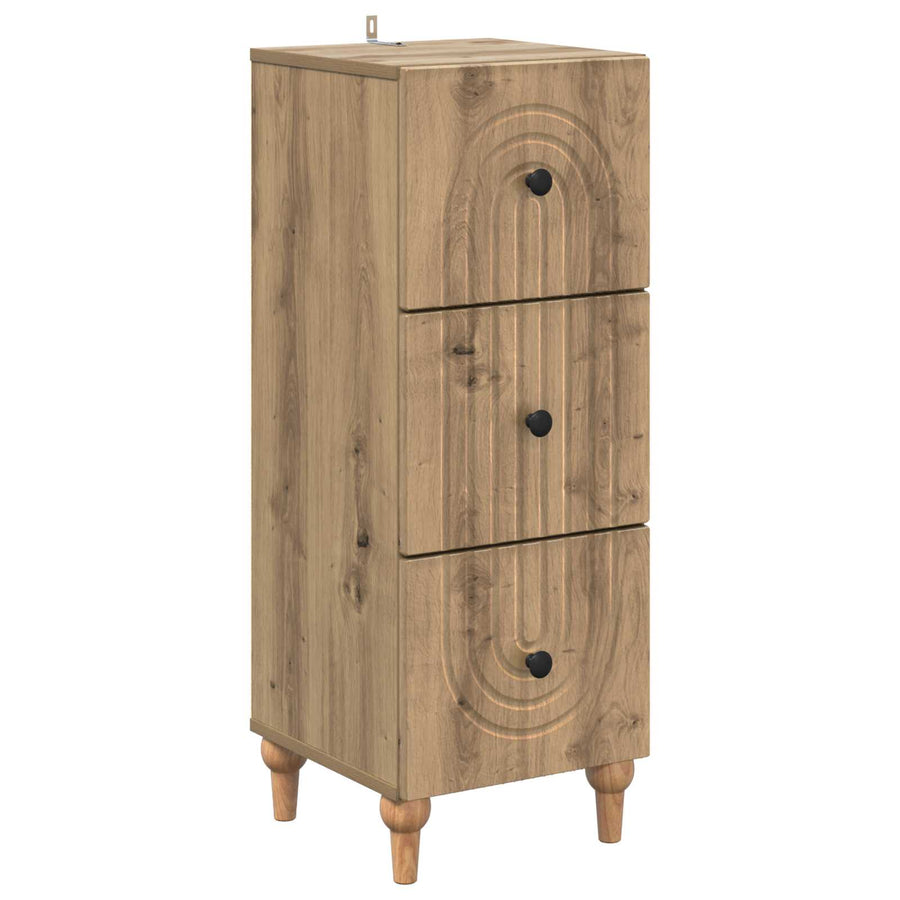 Ladenkast Artisanaal eiken 33 x 34,5 x 90 cm Bewerkt hout