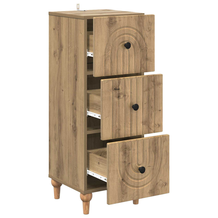 Ladenkast Artisanaal eiken 33 x 34,5 x 90 cm Bewerkt hout