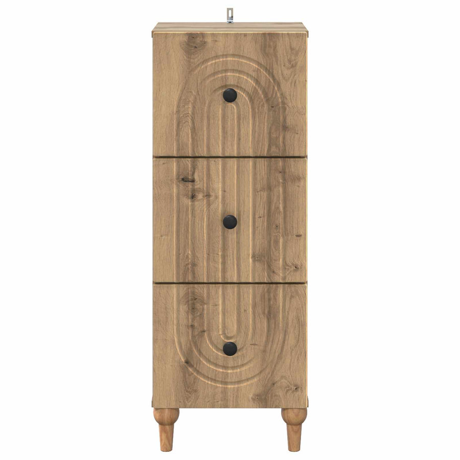Ladenkast Artisanaal eiken 33 x 34,5 x 90 cm Bewerkt hout