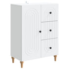Dressoir 66x34,5x90 cm wit bewerkt hout