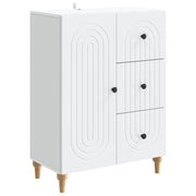 Dressoir 66x34,5x90 cm wit bewerkt hout