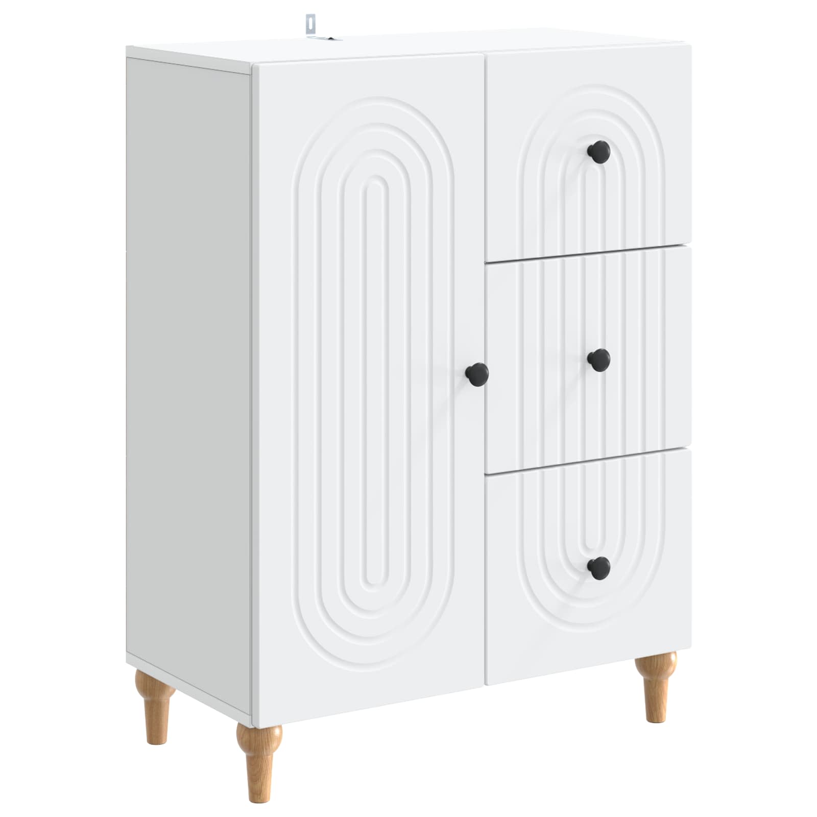 Dressoir met lade Wit 66 x 34,5 x 90 cm Bewerkt hout