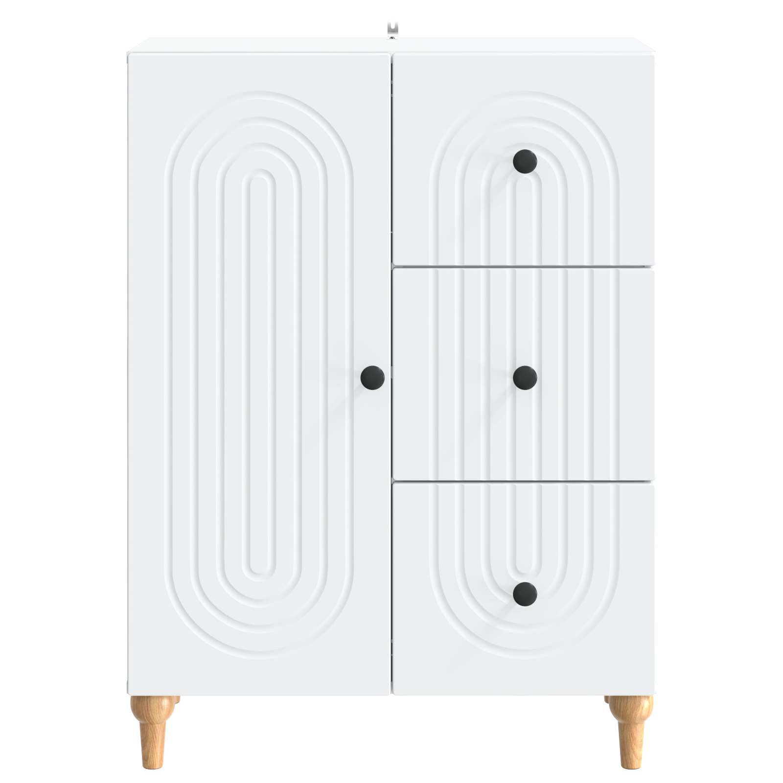 Dressoir met lade Wit 66 x 34,5 x 90 cm Bewerkt hout