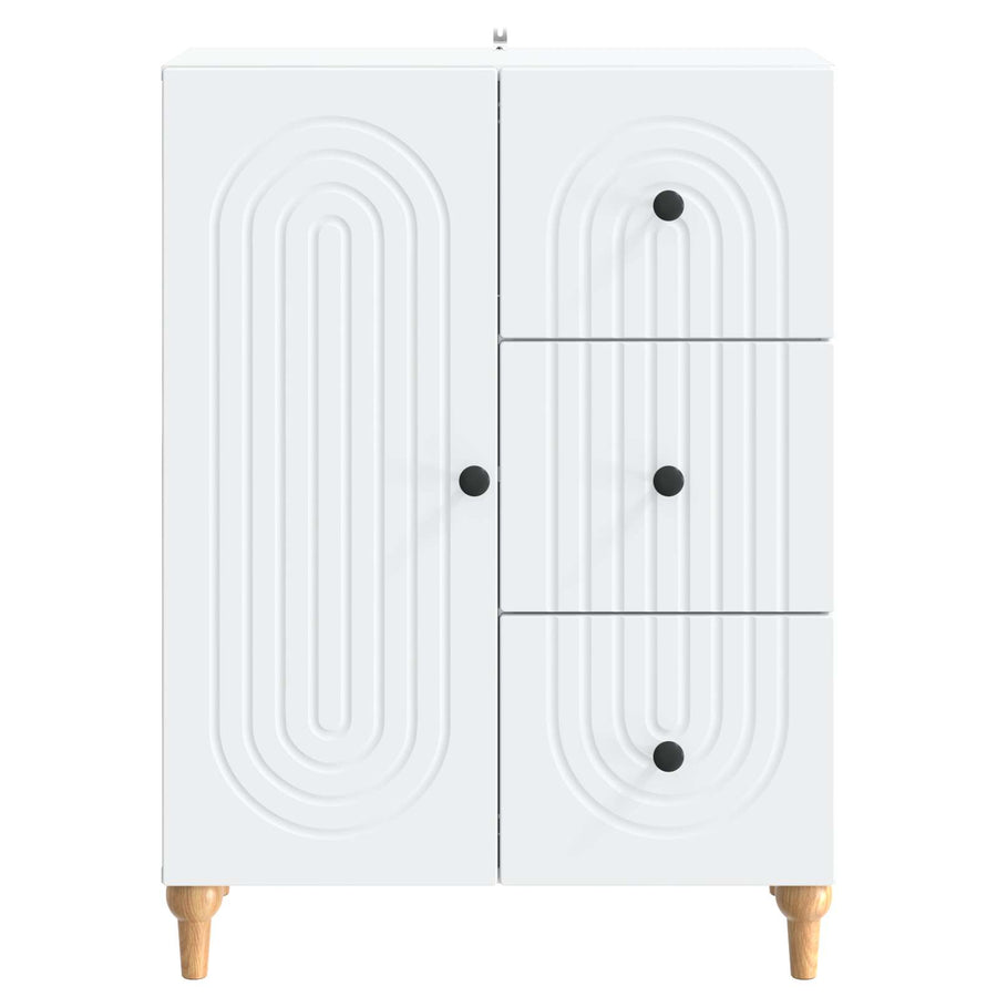 Dressoir met lade Wit 66 x 34,5 x 90 cm Bewerkt hout