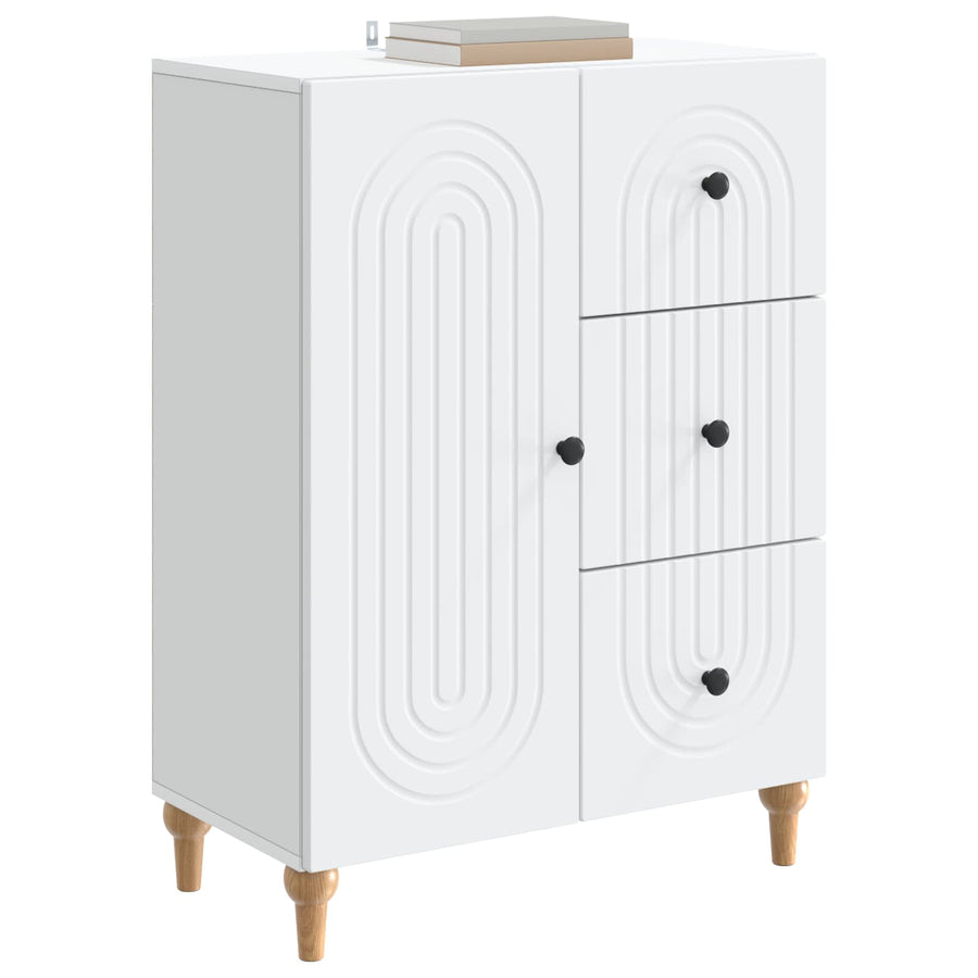 Dressoir met lade Wit 66 x 34,5 x 90 cm Bewerkt hout