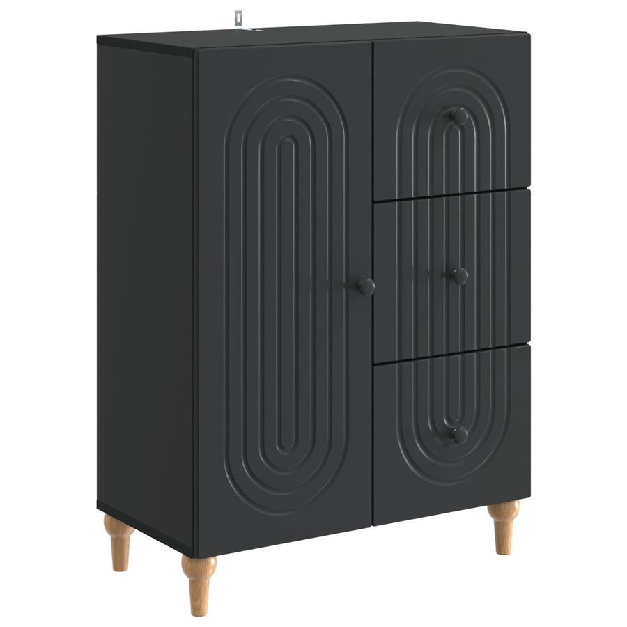 Dressoir met lade Zwart 66 x 34,5 x 90 cm Bewerkt hout
