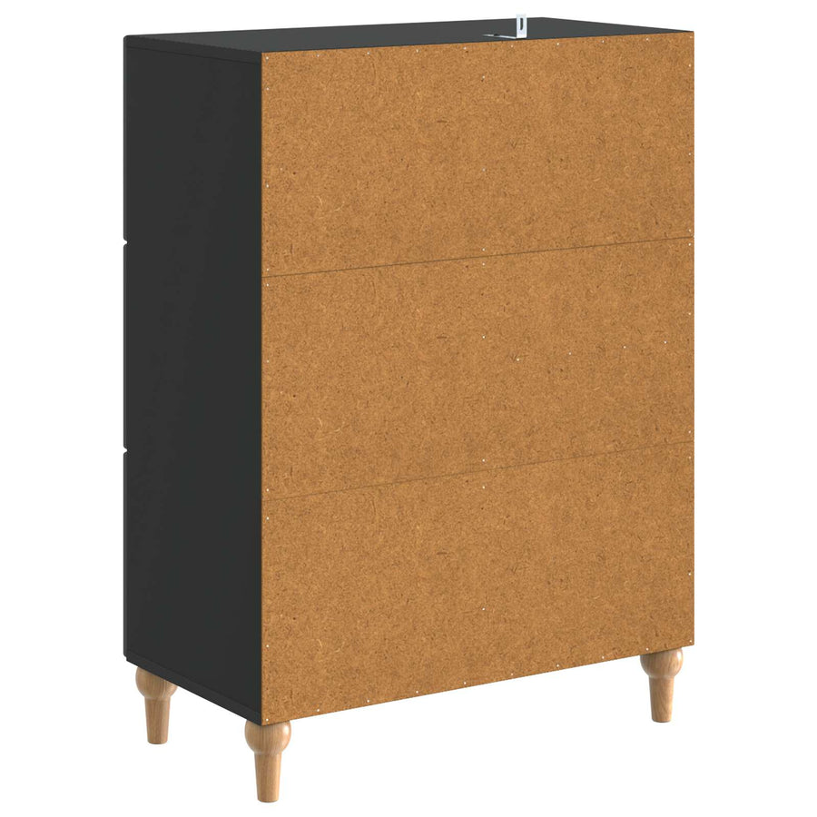 Dressoir met lade Zwart 66 x 34,5 x 90 cm Bewerkt hout