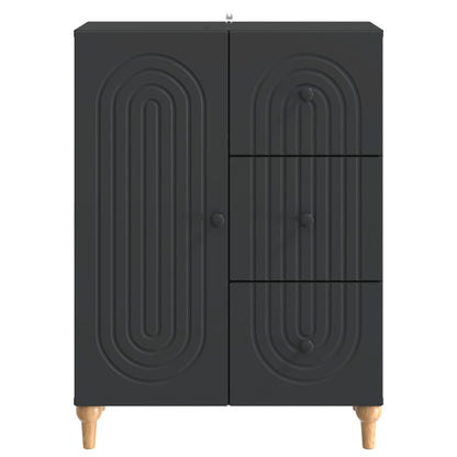 Dressoir met lade Zwart 66 x 34,5 x 90 cm Bewerkt hout