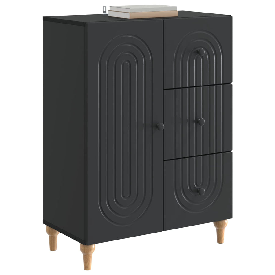 Dressoir met lade Zwart 66 x 34,5 x 90 cm Bewerkt hout