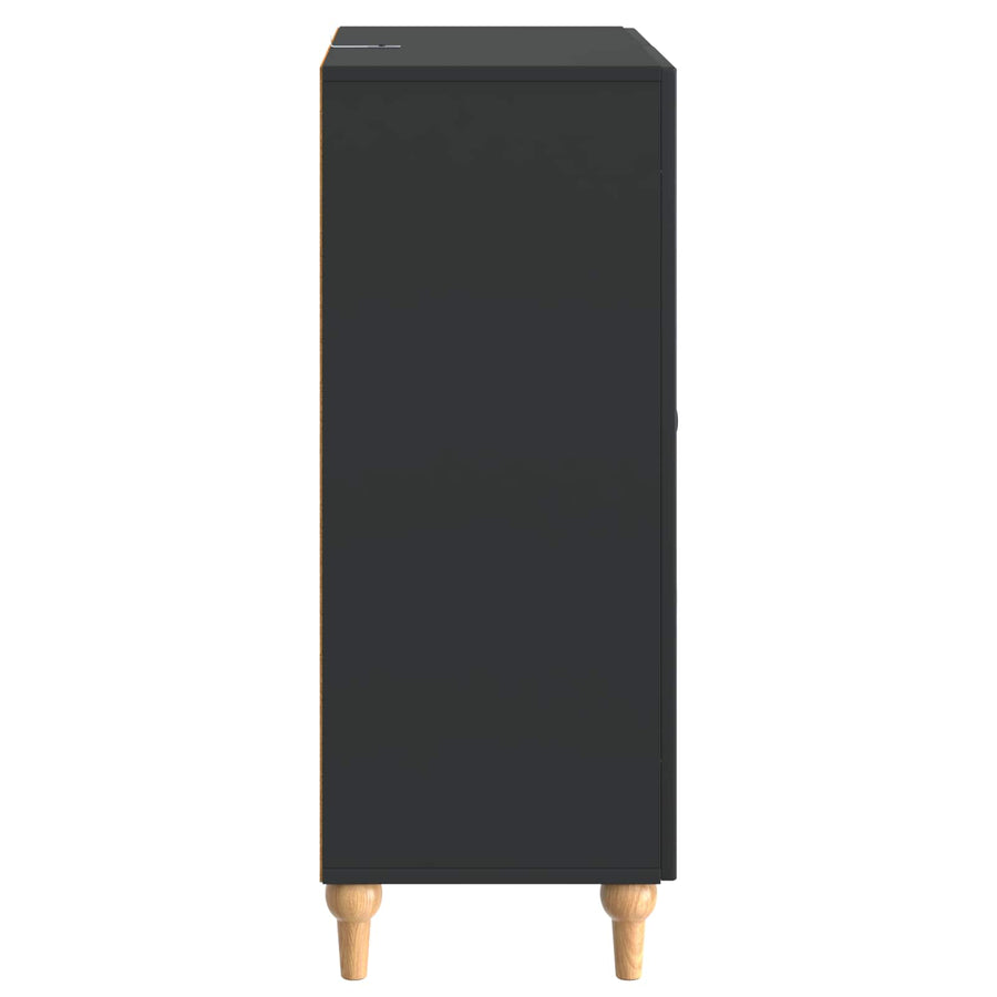 Dressoir met lade Zwart 66 x 34,5 x 90 cm Bewerkt hout