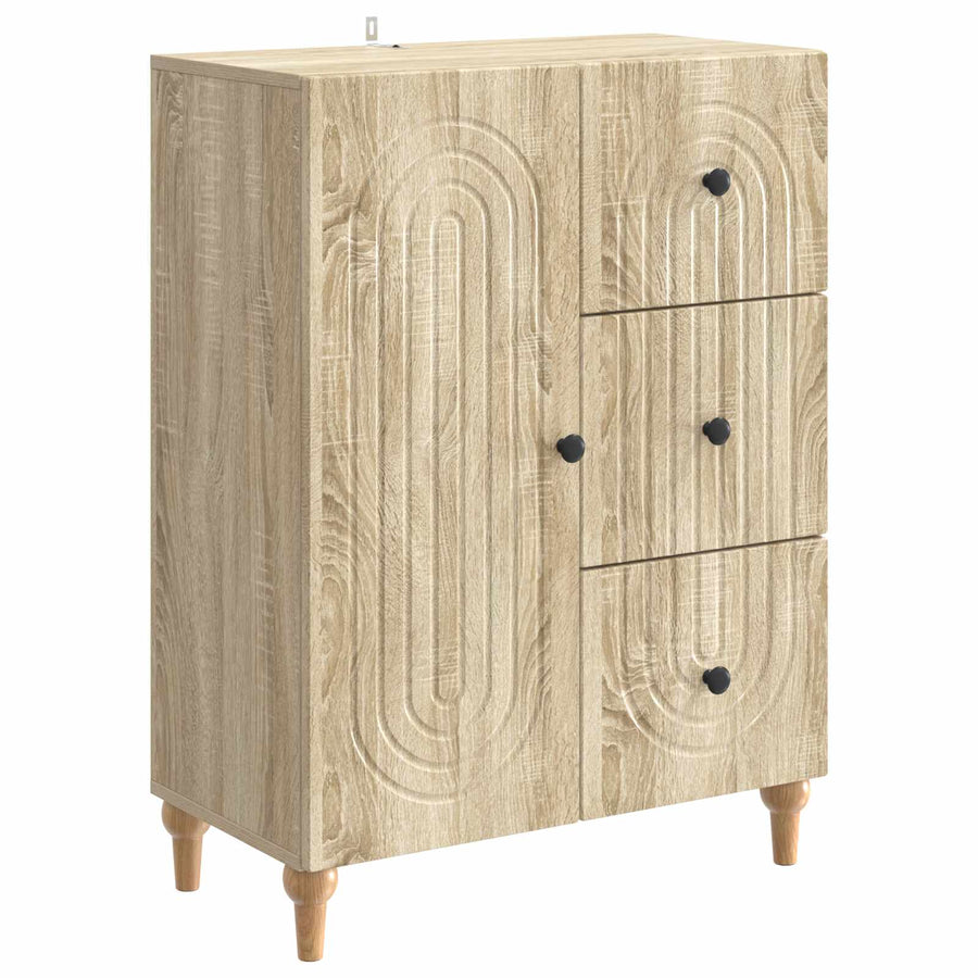Dressoir met lade Sonoma Eiken 66 x 34,5 x 90 cm Bewerkt hout