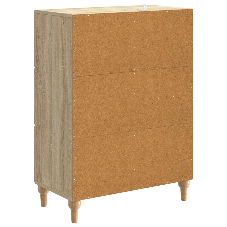 Dressoir met lade Sonoma Eiken 66 x 34,5 x 90 cm Bewerkt hout