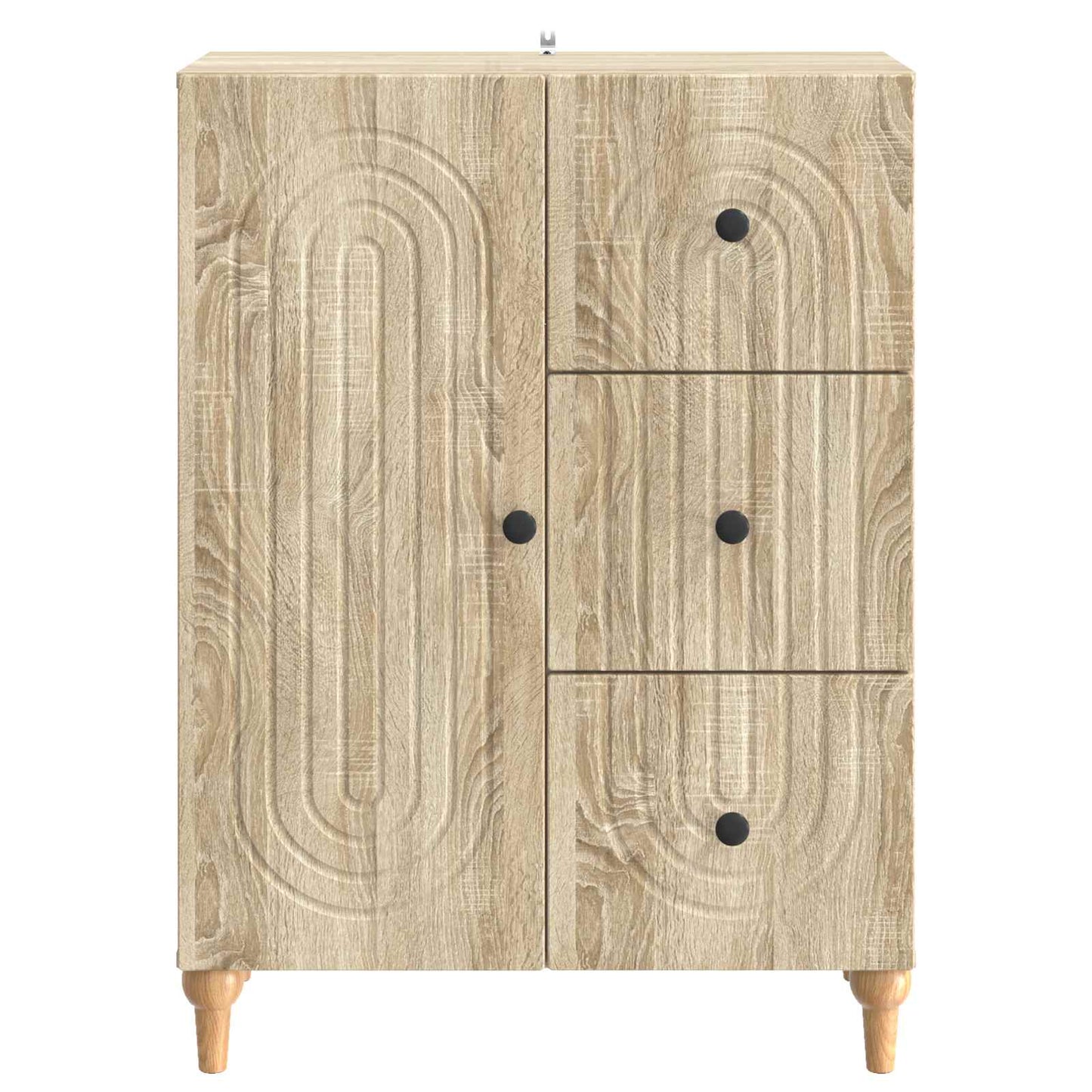 Dressoir met lade Sonoma Eiken 66 x 34,5 x 90 cm Bewerkt hout