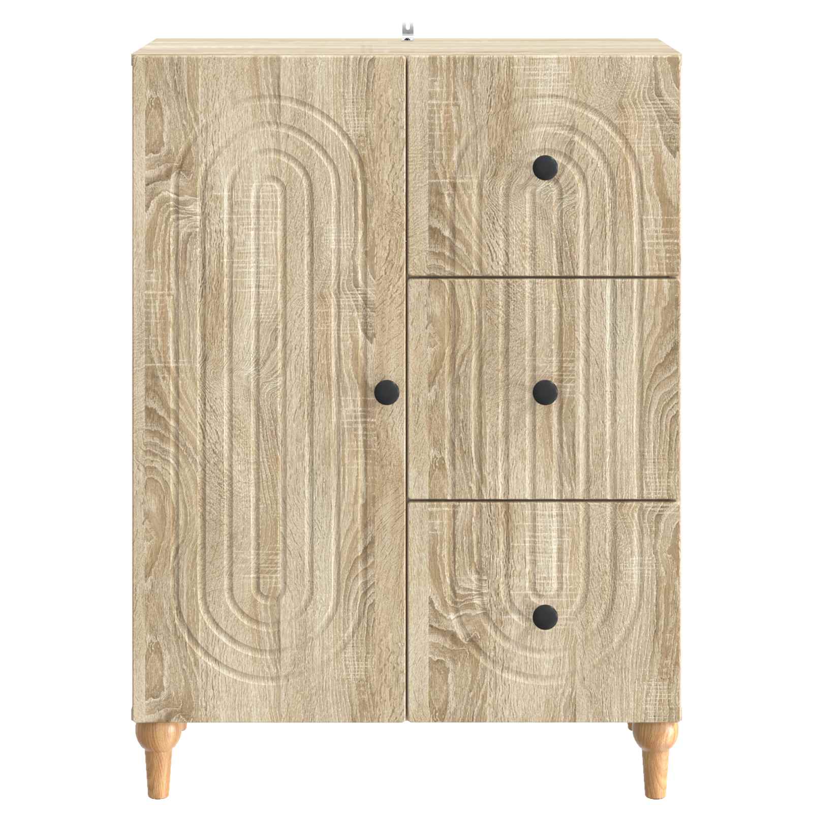 Dressoir met lade Sonoma Eiken 66 x 34,5 x 90 cm Bewerkt hout