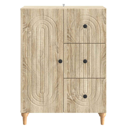 Dressoir met lade Sonoma Eiken 66 x 34,5 x 90 cm Bewerkt hout