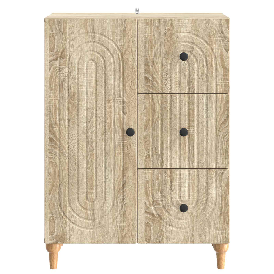 Dressoir met lade Sonoma Eiken 66 x 34,5 x 90 cm Bewerkt hout
