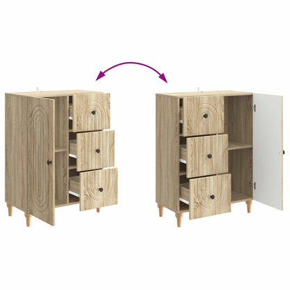 Dressoir met lade Sonoma Eiken 66 x 34,5 x 90 cm Bewerkt hout