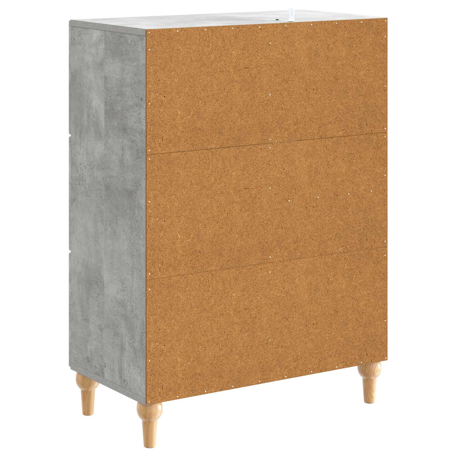 Dressoir met lade Betongrijs 66 x 34,5 x 90 cm Bewerkt hout