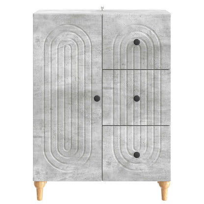 Dressoir met lade Betongrijs 66 x 34,5 x 90 cm Bewerkt hout