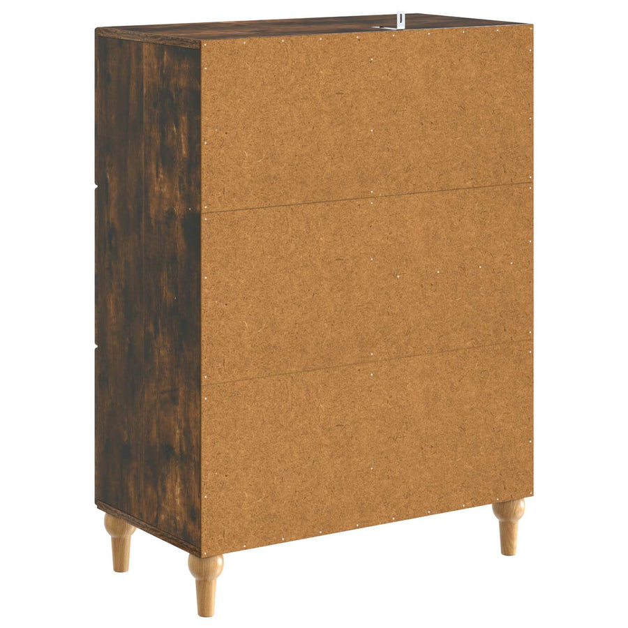Dressoir met lade Gerookt eiken 66 x 34,5 x 90 cm Bewerkt hout