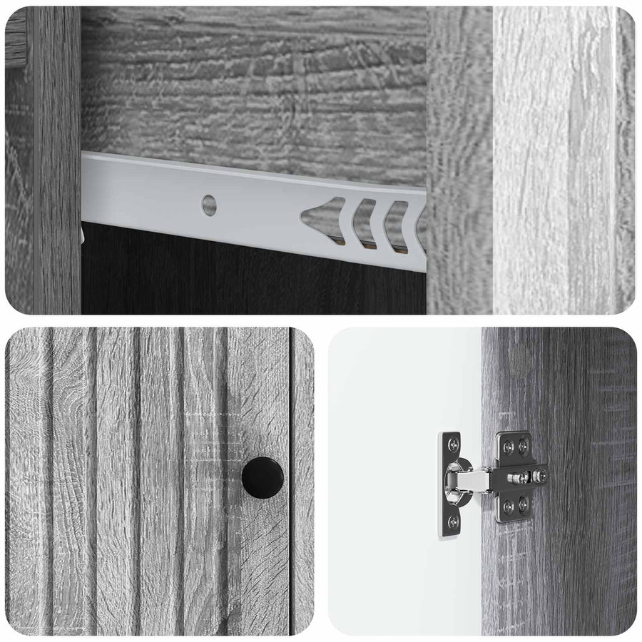 Dressoir met lade Grijs sonoma 66 x 34,5 x 90 cm Bewerkt hout