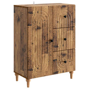 Dressoir 66x34,5x90 cm oud hout bewerkt hout