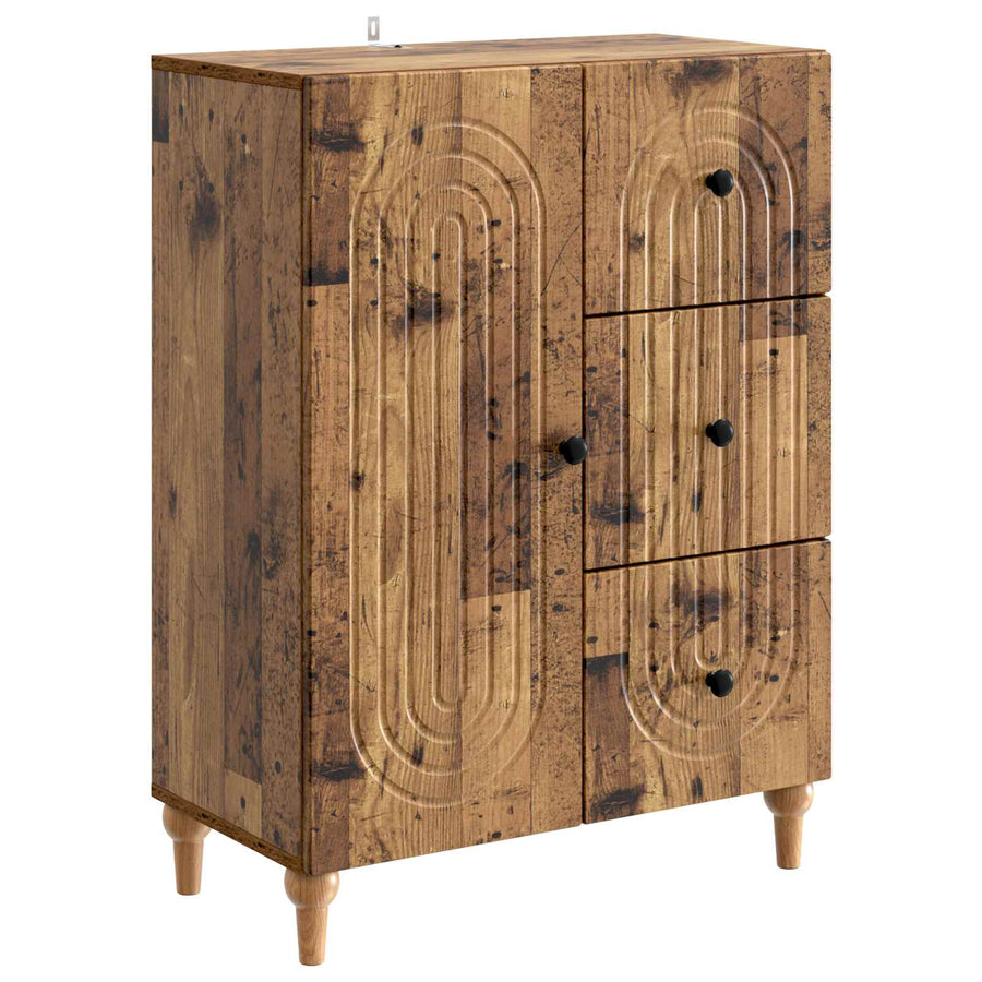 Dressoir met lade Oud hout 66 x 34,5 x 90 cm Bewerkt hout