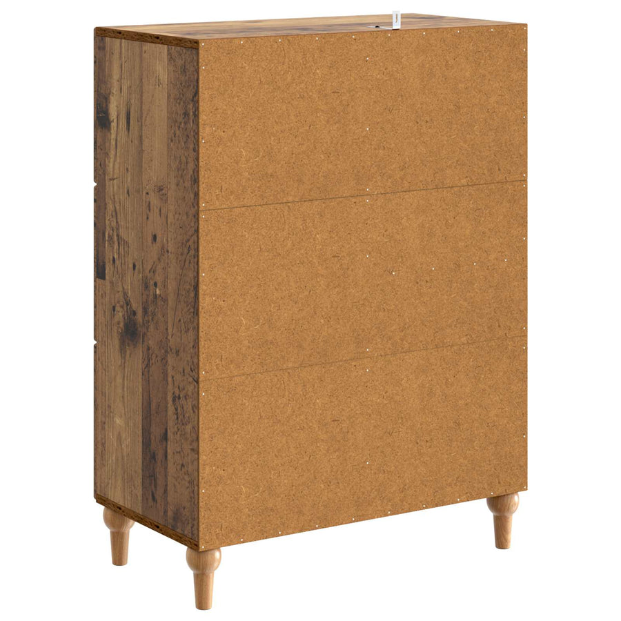 Dressoir met lade Oud hout 66 x 34,5 x 90 cm Bewerkt hout