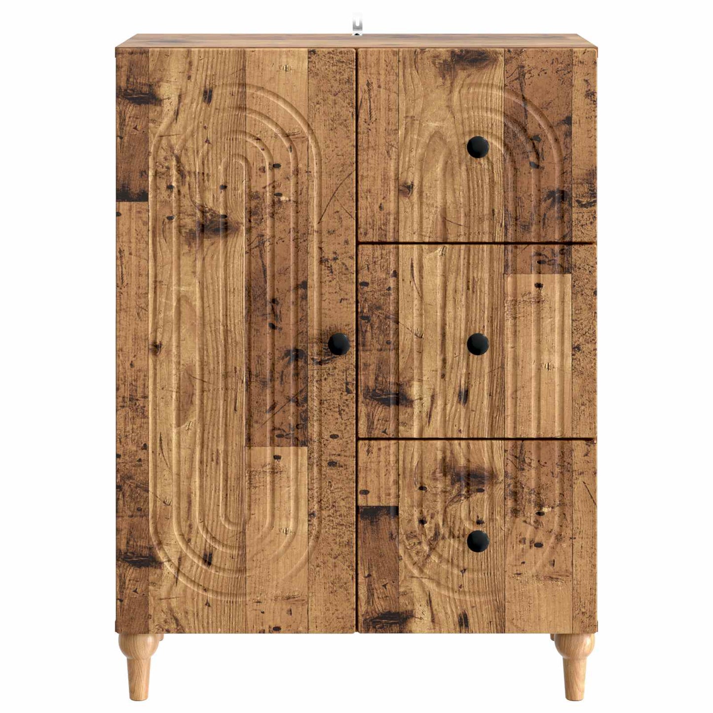 Dressoir met lade Oud hout 66 x 34,5 x 90 cm Bewerkt hout