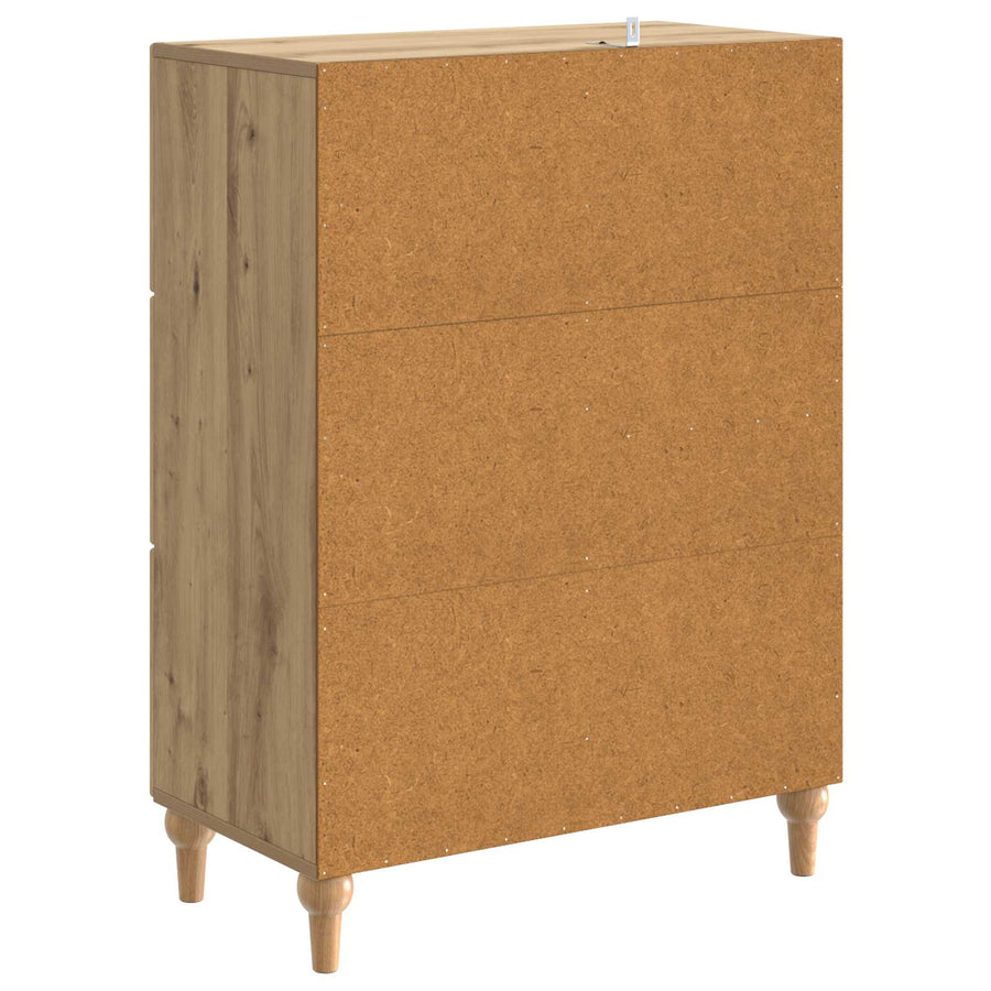 Dressoir Artisanaal eiken 66 x 34,5 x 90 cm Bewerkt hout