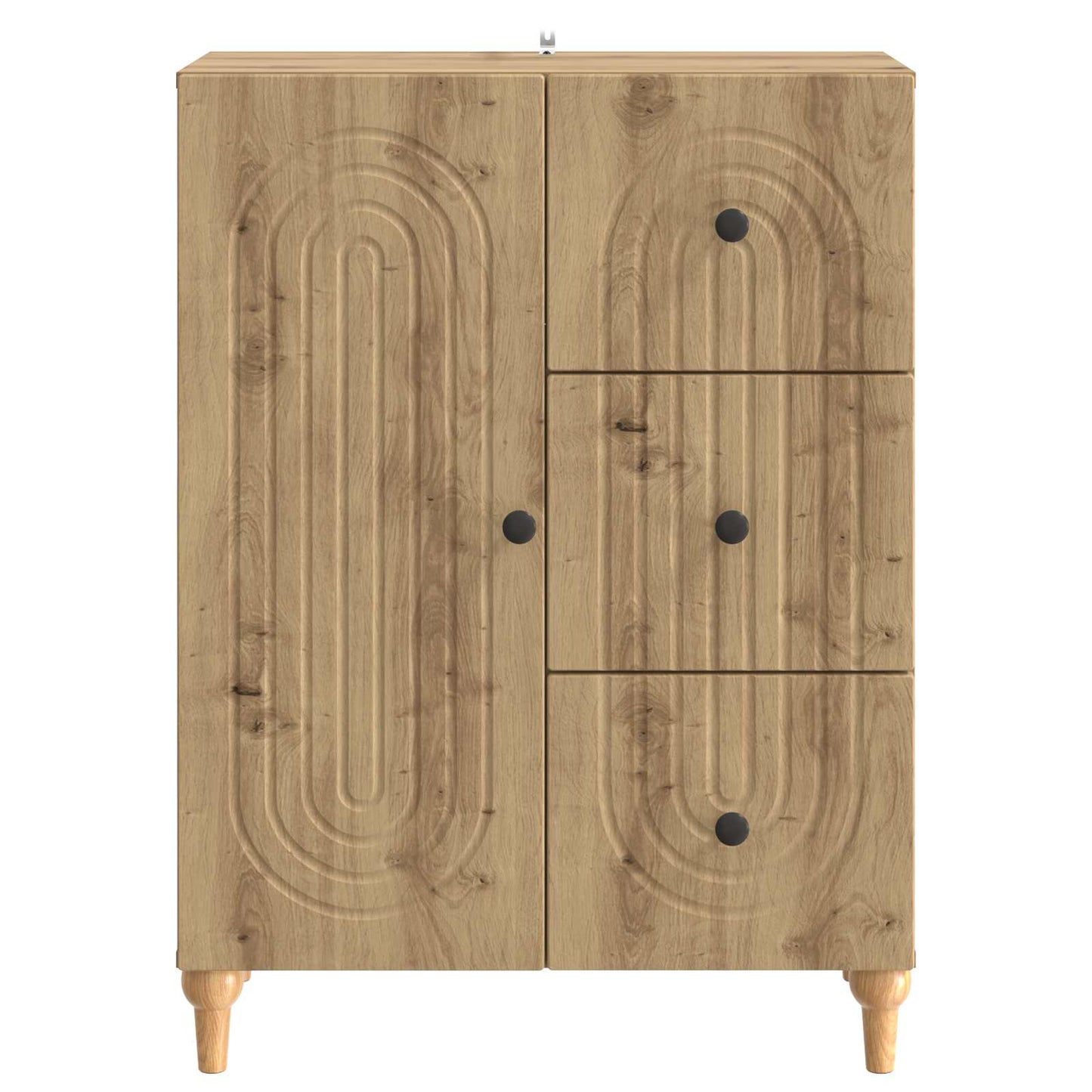 Dressoir Artisanaal eiken 66 x 34,5 x 90 cm Bewerkt hout