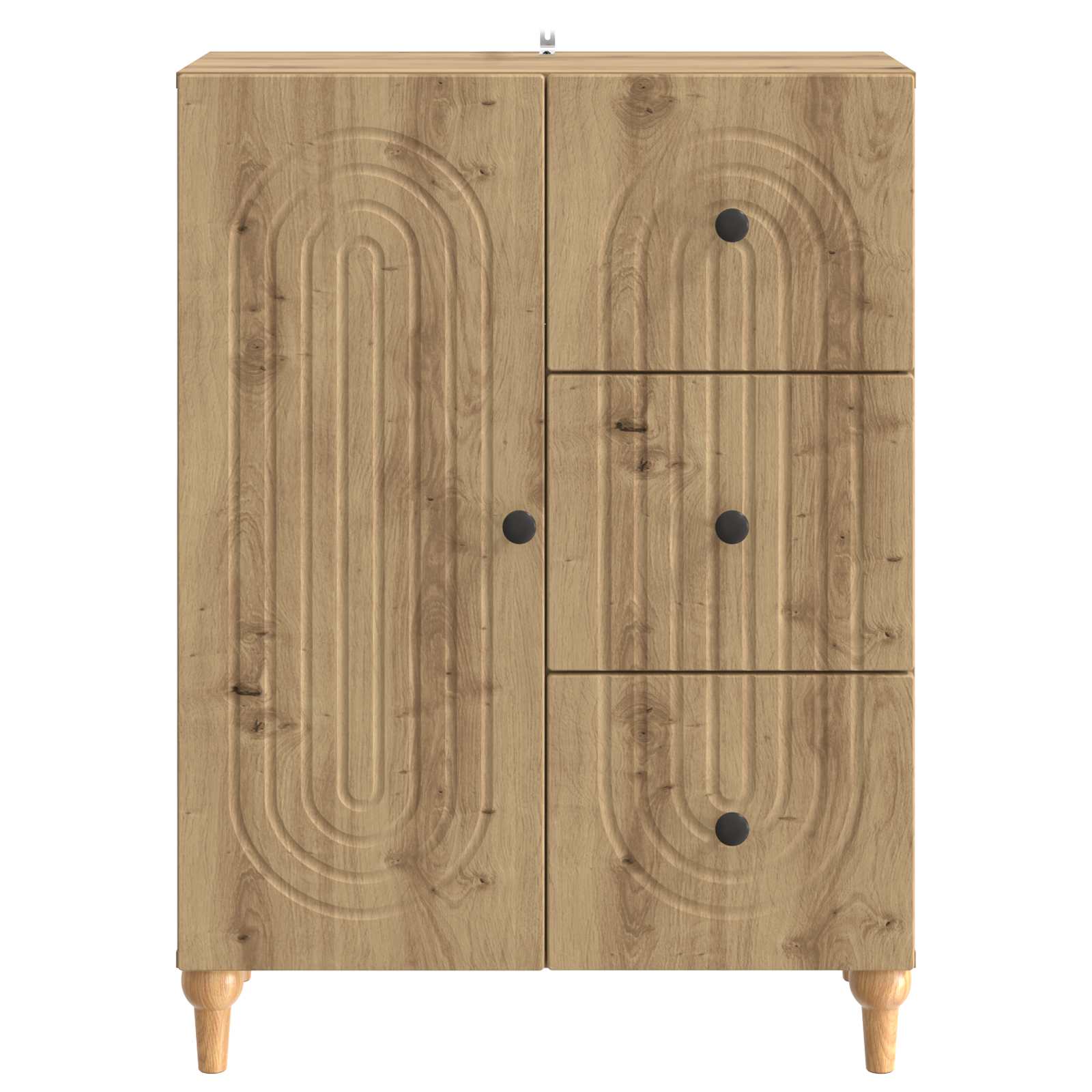 Dressoir Artisanaal eiken 66 x 34,5 x 90 cm Bewerkt hout