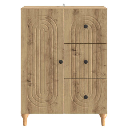 Dressoir Artisanaal eiken 66 x 34,5 x 90 cm Bewerkt hout