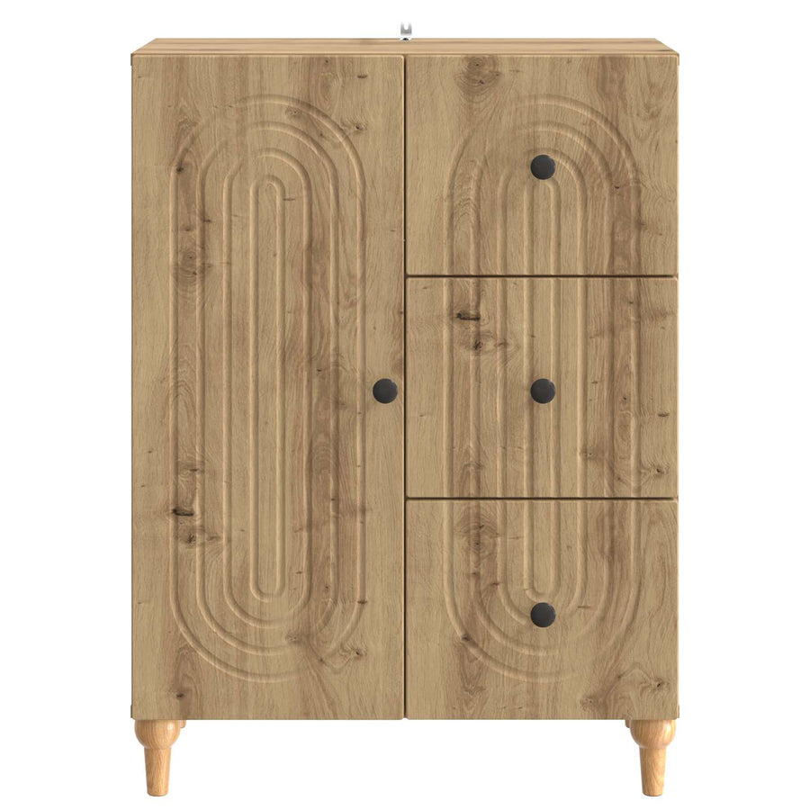 Dressoir Artisanaal eiken 66 x 34,5 x 90 cm Bewerkt hout