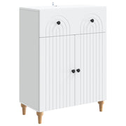Dressoir 66x34,5x90 cm wit bewerkt hout