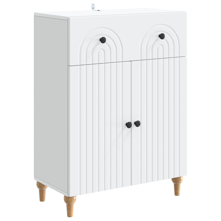 Dressoir met lade Wit 66 x 34,5 x 90 cm Bewerkt hout