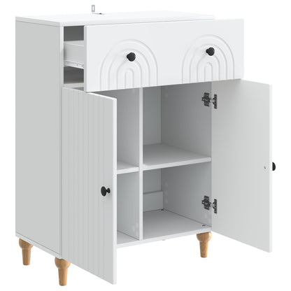Dressoir met lade Wit 66 x 34,5 x 90 cm Bewerkt hout